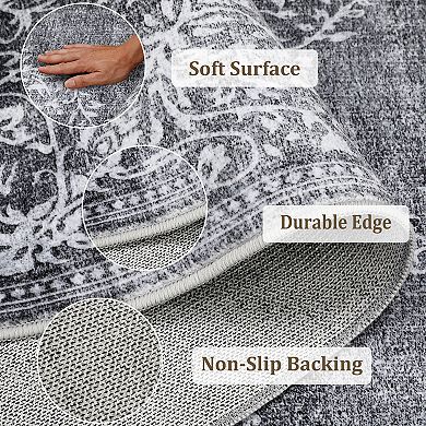 Washable Non Slip Indoor Area Rugs Foldable for Living Room Bedroom Persia Meet