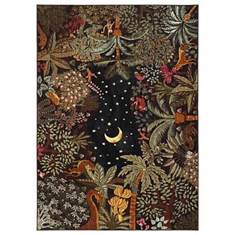 Garvee Floral Machine Washable Rug with Rubber Backing Non Slip Stain Resistant Carpet for Bedroom