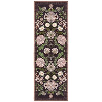 Garvee Floral Machine Washable Rug Non-Slip Farmhouse Floor Cover for Living Room