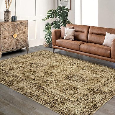 Washable Non Slip Indoor Area Rugs Foldable for Living Room Bedroom Persia endless charm