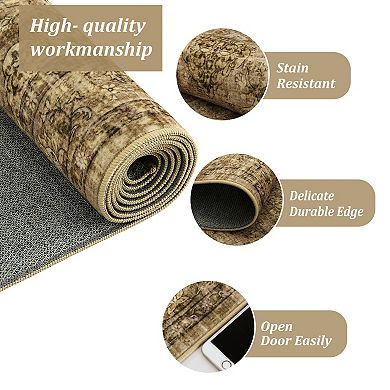 Washable Non Slip Indoor Area Rugs Foldable for Living Room Bedroom Persia endless charm