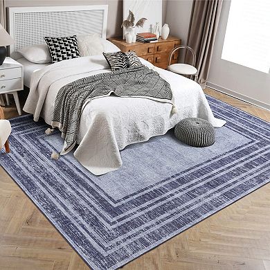 Washable Non Slip Indoor Area Rugs Foldable for Living Room Bedroom Modern Layered Shadows