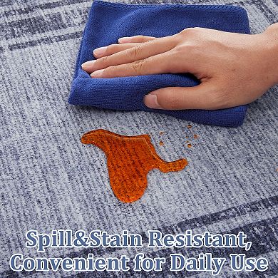 Washable Non Slip Indoor Area Rugs Foldable for Living Room Bedroom Modern Layered Shadows