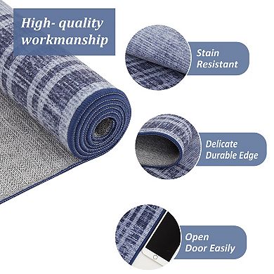 Washable Non Slip Indoor Area Rugs Foldable for Living Room Bedroom Modern Layered Shadows
