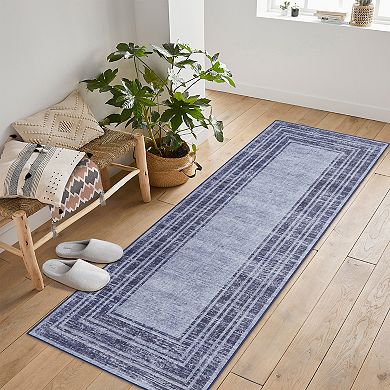 Washable Non Slip Indoor Area Rugs Foldable for Living Room Bedroom Modern Layered Shadows