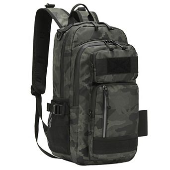 35L Fishing Backpack with Rod Holder, Waterproof Tackle Sling Crossbody Bag with Multi Pocket