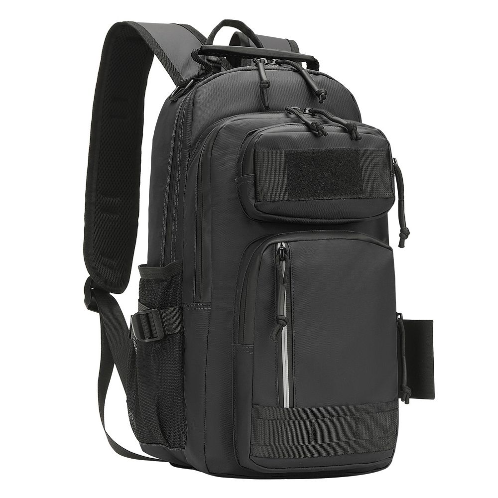 fishing bags with rod holders Camo Backpack Tackle Box Kit And Holders, Water Resistant Sling Tackle Bag For All Gear, 147 Baits Included, Lure Kit, Store Your The primary purpose of a backpack tackle box is to store the multiple tackle items PLUSINNO 45L Large Water-resistant Backpack