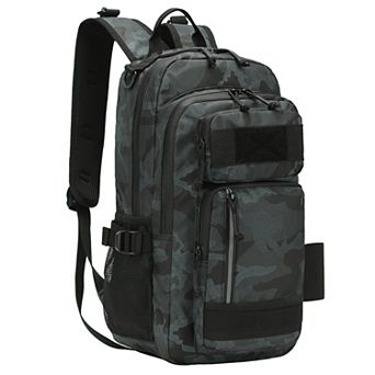 35L Fishing Backpack with Rod Holder, Waterproof Tackle Sling Crossbody Bag with Multi Pocket