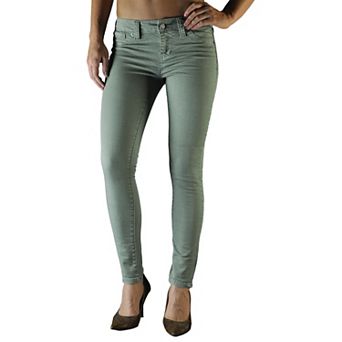 Women's Steel Gray Stretch Premium Color Denim Skinny Jeans