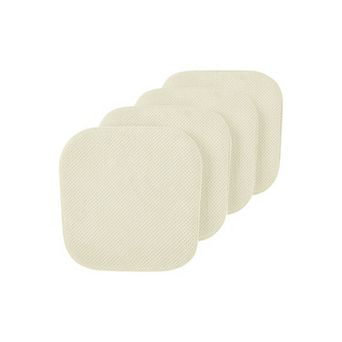Goodgram Non Slip Chenille Premium Memory Foam Chair Cushions (4 Pack)