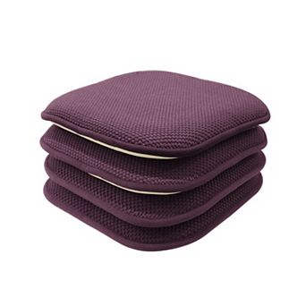 Goodgram Non Slip Chenille Premium Memory Foam Chair Cushions (4 Pack)