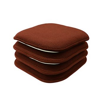 Goodgram Non Slip Chenille Premium Memory Foam Chair Cushions (4 Pack)