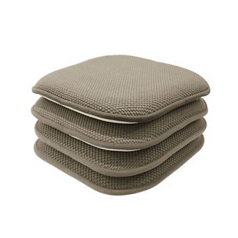 Goodgram Non Slip Chenille Premium Memory Foam Chair Cushions (4 Pack)