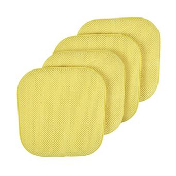 Goodgram Non Slip Chenille Premium Memory Foam Chair Cushions (4 Pack)