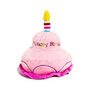 Midlee 2 Layer Birthday Cake Tall Dog Toy