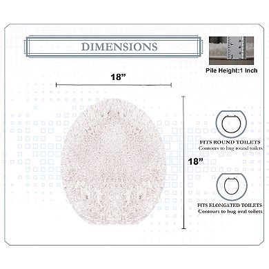 Element Soft Microfiber Toilet Lid Cover, Machine Washable, Fits Most Lids, Bathroom Décor, 18x18