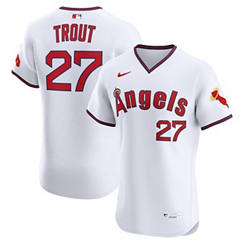 Men's Nike Mike Trout White Los Angeles Angels Alternate 2 Elite Jersey