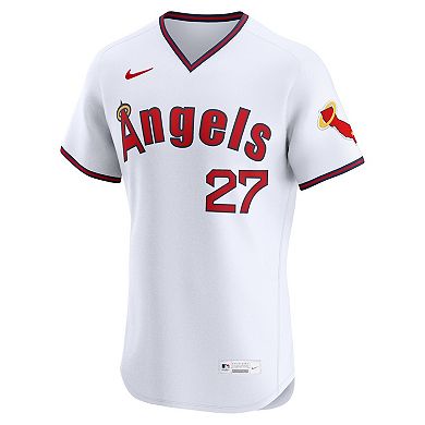 Men's Nike Mike Trout White Los Angeles Angels Alternate 2 Elite Jersey