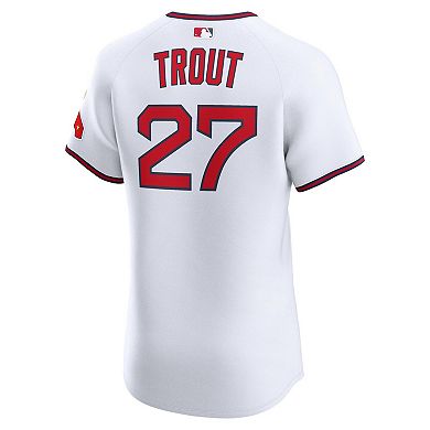 Men's Nike Mike Trout White Los Angeles Angels Alternate 2 Elite Jersey