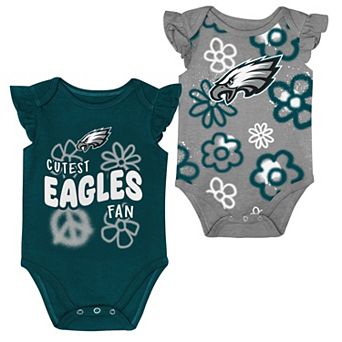 Girls Newborn & Infant Outerstuff Philadelphia Eagles The Sunshine Two-Piece Bodysuit Set