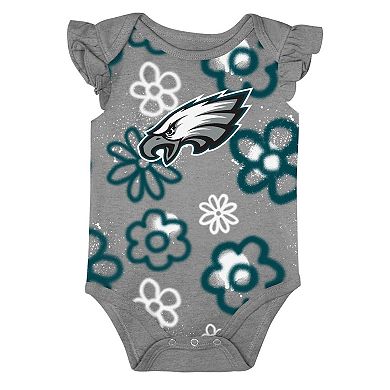 Girls Newborn & Infant Outerstuff Philadelphia Eagles The Sunshine Two-Piece Bodysuit Set