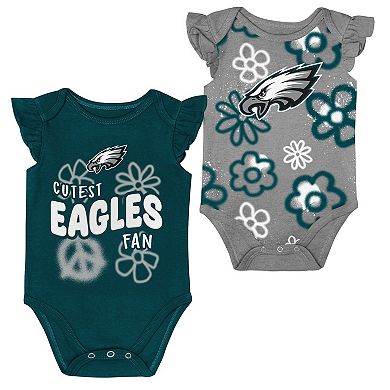 Girls Newborn & Infant Outerstuff Philadelphia Eagles The Sunshine Two-Piece Bodysuit Set