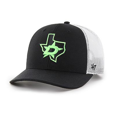 Men's '47 Black/White Dallas Stars Prestige Adjustable Trucker Hat