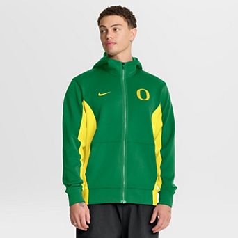 Men's Nike Green/Yellow Oregon Ducks Dri-FIT Game Full-Zip Hoodie Jacket
