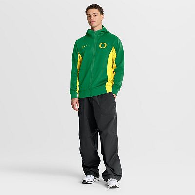 Men's Nike Green/Yellow Oregon Ducks Dri-FIT Game Full-Zip Hoodie