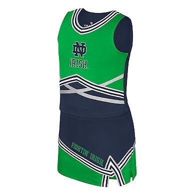 Girls Youth Colosseum Navy Notre Dame Fighting Irish Lollipop Park Cheer Two-Piece Set