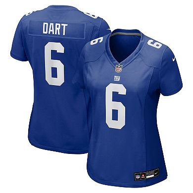 Women's Nike Jaxson Dart Royal New York Giants Team Game Jersey
