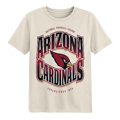 Youth Outerstuff Cream Arizona Cardinals Huddle T-Shirt