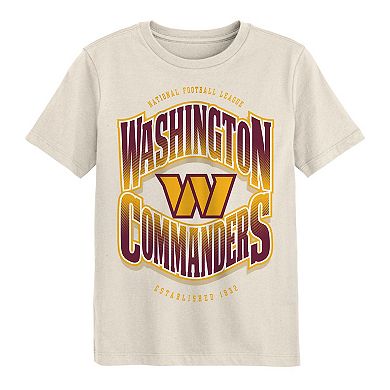 Youth Outerstuff Cream Washington Commanders Huddle T-Shirt