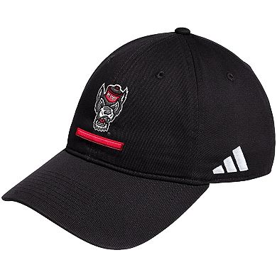 Men's adidas Black NC State Wolfpack Locker Room Adjustable Slouch Hat