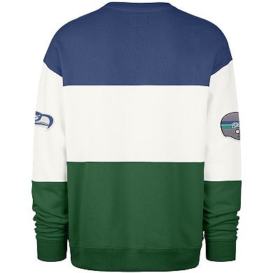 Men's '47 Royal/Green Seattle Seahawks Throwback Breeze Maximalist Sweatshirt