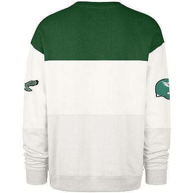 Men's '47 Kelly Green/Cream Philadelphia Eagles Throwback Breeze Maximalist Sweatshirt