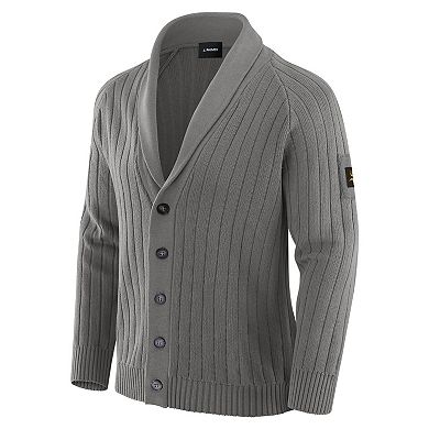 Men's J. Palmer Graphite Minnesota Vikings The Playmaker Cardigan Raglan Sweater