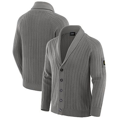 Men's J. Palmer Graphite Minnesota Vikings The Playmaker Cardigan Raglan Sweater
