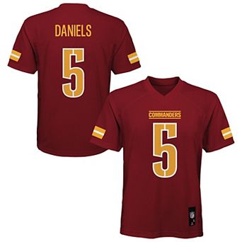 Preschool Outerstuff Jayden Daniels Burgundy Washington Commanders Replica Player Jersey