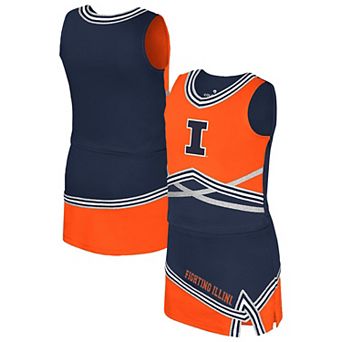 Girls Youth Colosseum Navy Illinois Fighting Illini Lollipop Park Cheer Two-Piece Set
