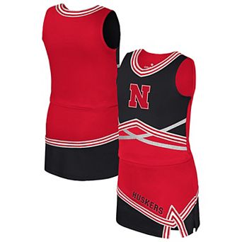 Girls Youth Colosseum Scarlet Nebraska Huskers Lollipop Park Cheer Two-Piece Set