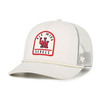 Unisex '47 Cream Ole Miss Rebels Core & Inline Gravestone Adjustable Trucker Hat