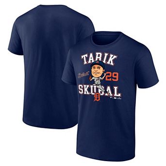 Men's Fanatics Tarik Skubal Navy Detroit Tigers Hometown Caricature Player T-Shirt