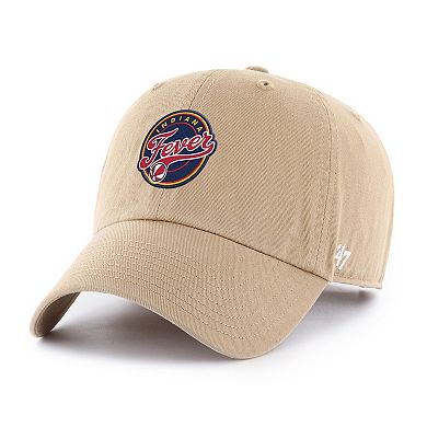 Men's '47 Khaki Indiana Fever Core Logo Clean Up Adjustable Hat