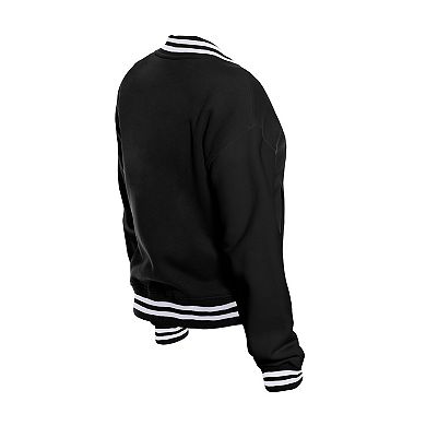 Women's New Era Black Indianapolis Colts Throwback Fleece Full-Snap Jacket