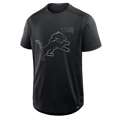 Men's Fanatics Black Detroit Lions Deceptive Juke T-Shirt