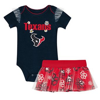 Girls Newborn Outerstuff Navy Houston Texans My Team Rocks Bodysuit and Skirt Set