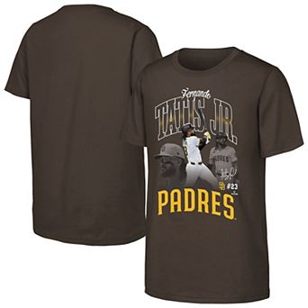 Youth Outerstuff Fernando Tatis Jr. Brown San Diego Padres Triple Player Graphic T-Shirt