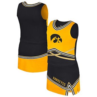 Girls Youth Colosseum Black Iowa Hawkeyes Lollipop Park Cheer Two-Piece Set