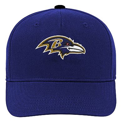 Youth Outerstuff Purple Baltimore Ravens Team Pre-Curved Adjustable Hat